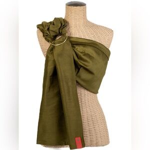 Sakura Bloom Linen Ring Sling in Olive